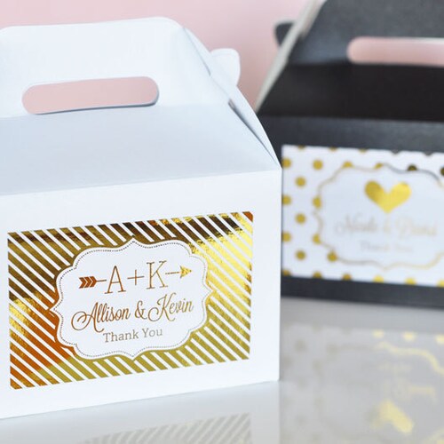 Personalized Wedding Favor Box Bridal Shower Favor Box Rustic Etsy