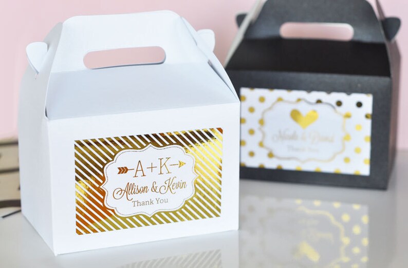 Personalized Wedding Favor Box Bridal Shower Favor Box Rustic Etsy