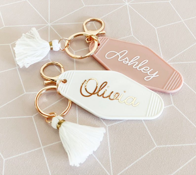 Personalized Keychain Retro Motel Keychain Gifts for Women Etsy