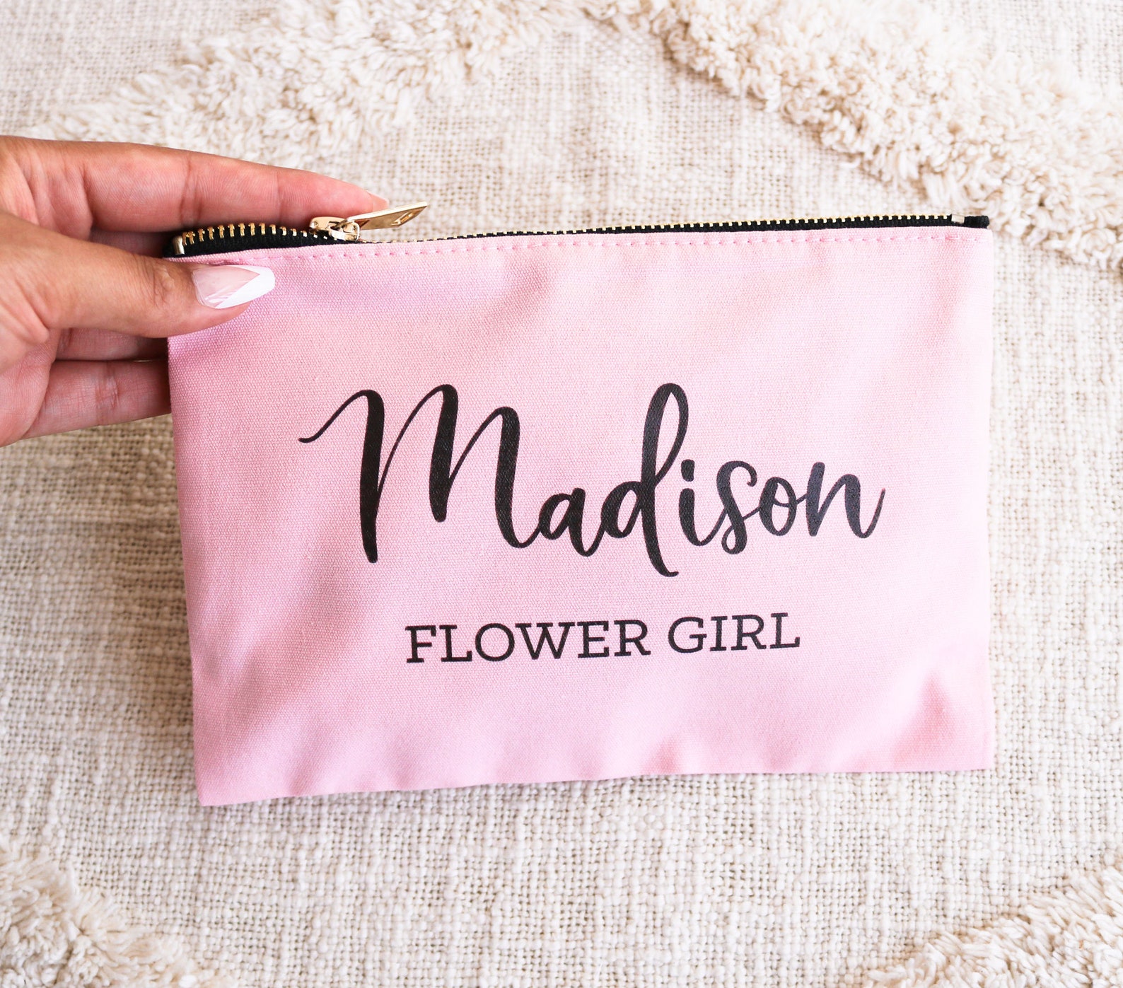 Flower Girl Gift Bag Flower Girl Cosmetic Bag Flower Girl Etsy
