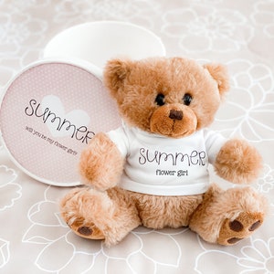 Flower Girl Gift - Flower Girl Proposal GIft - Flower Girl Bear - Flower Girl Thank You Gift (EB3272CT) Personalized Teddy Bear