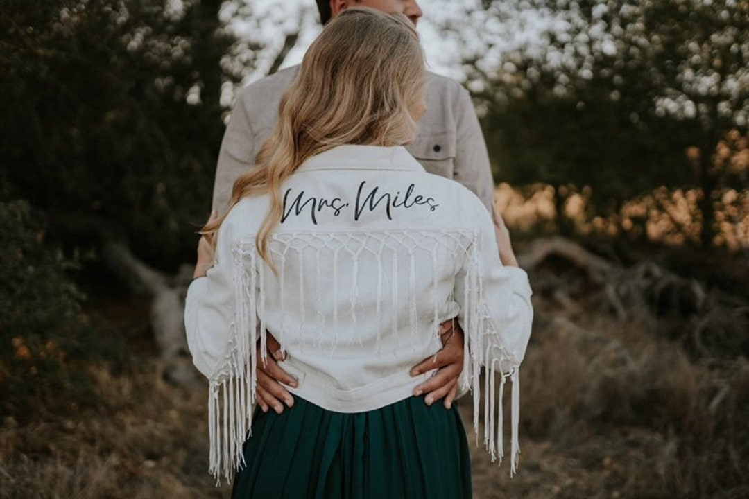 Custom Engagement Photo Jacket New Last Name Gift Idea - Etsy