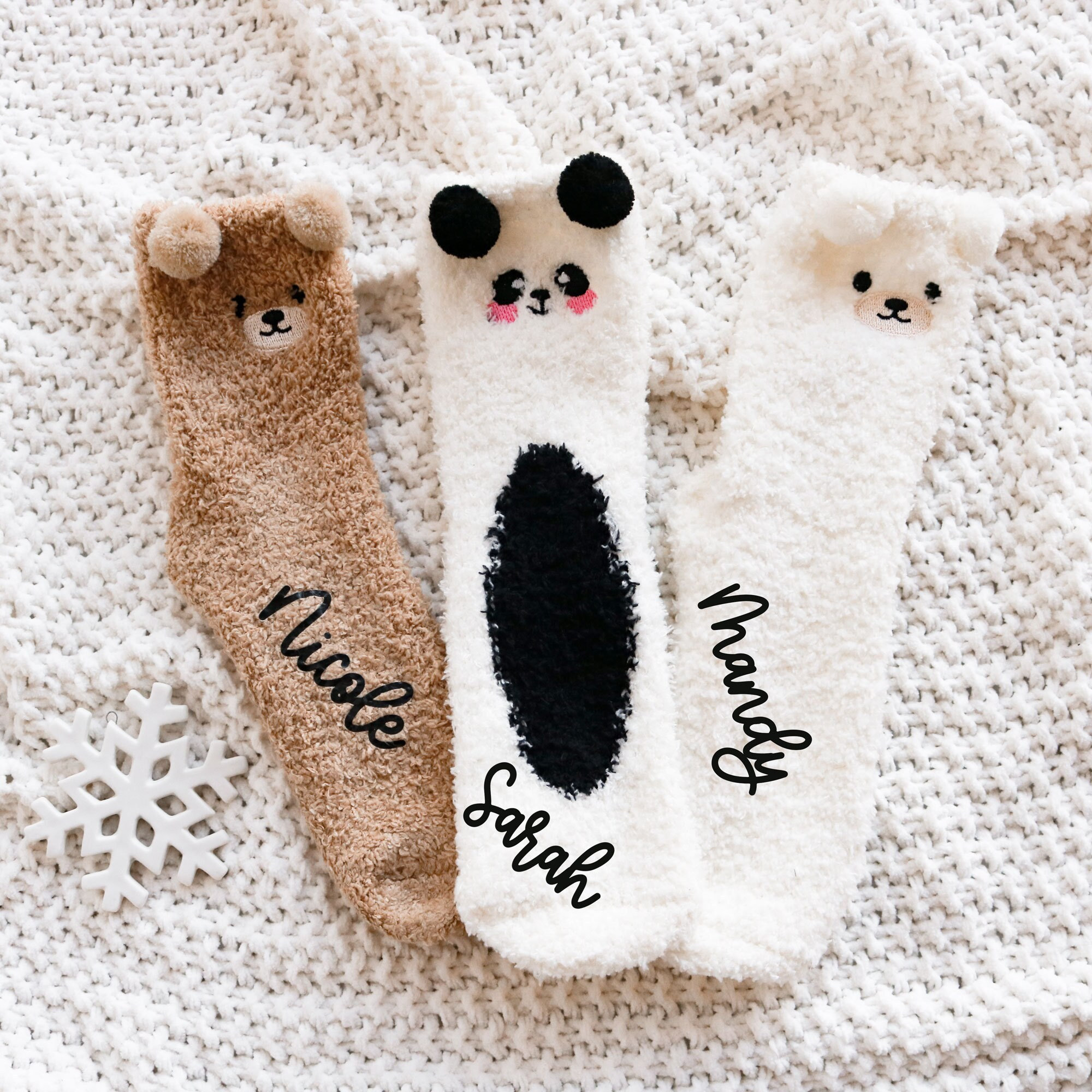 Fuzzy Socks Soft Cute Funny Animal Kids Womens Design Microfiber