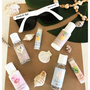 Beach Wedding Favors Beach Bachelorette Party Beach Bridal Shower Favors Pineapple Bachelorette Sunscreen EB2030TPB set of 12 image 9