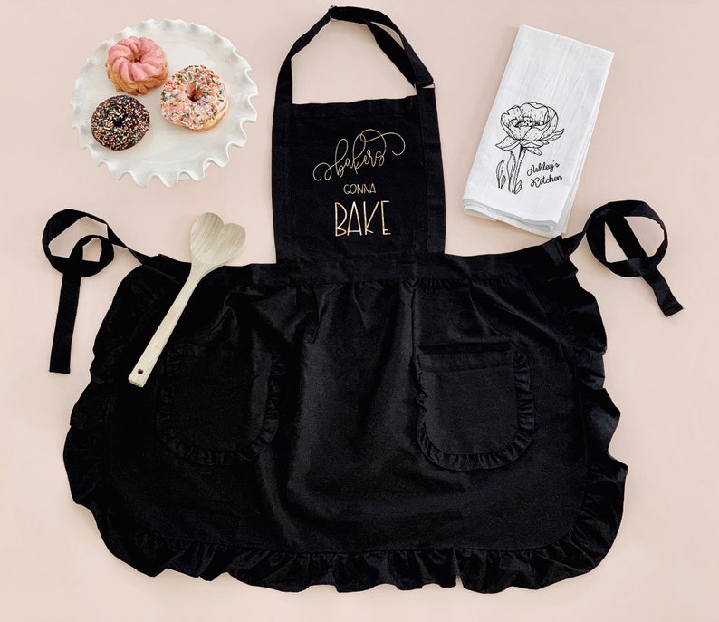 Baking Aprons for Womens Bakers Gonna Bake Aprons Ruffled With Etsy UK