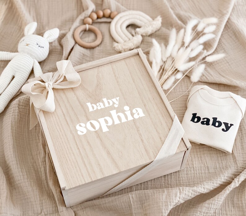 Baby Keepsake Gift Box Baby Shower Gift Box Baby's First Etsy