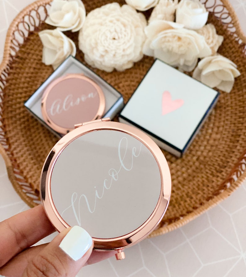 Bachelorette Party Favors Bachelorette Party Gifts Bridesmaid Gifts Mirror Compact Favors Personalized Gifts for Women EB3166AD image 4