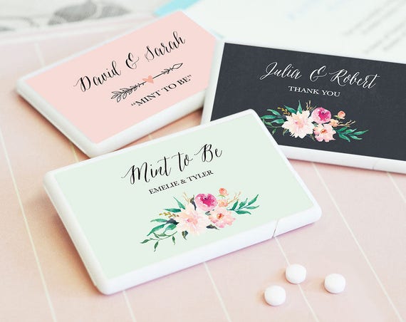 Unique Wedding Favors Edible Wedding Favor Mints Personalized Mint