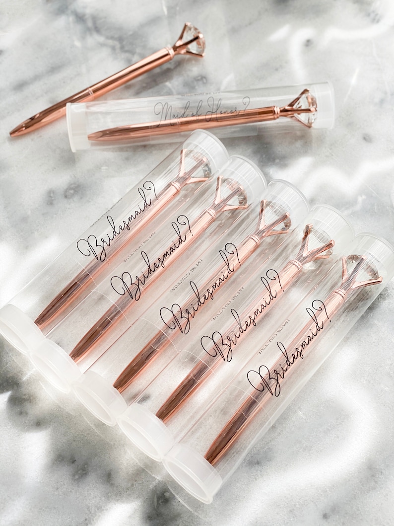 Bridal Shower Favor for Guests Rose Gold, Blush Pink White & Silver Diamond Pen Favors Inexpensive Gift Ideas for Women EB3303NP imagem 8