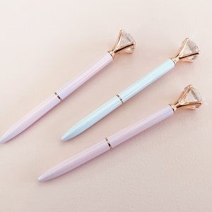 Rose Gold Desk Accessories Rose Gold Pen Diamond Pens Cute Pens Pretty Pens Rose Gold Office Gifts Boss Gifts Office Supplies EB3303NP image 4