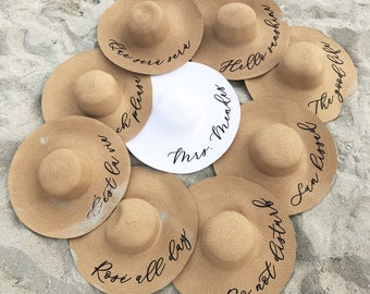 Bachelorette Party Hats - Bachelorette Party Gift - Beach Bachelorette Party Hats - Custom Vacation Hat (EB3270P)