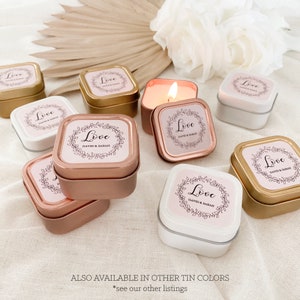 Bridal Shower Favors Personalized Candles Wedding Favors Bridal Shower Candle Favors EB2077GDN 12 pcs image 4