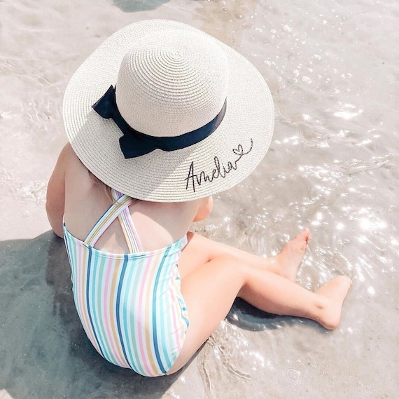 Girls floppy cheap beach hat