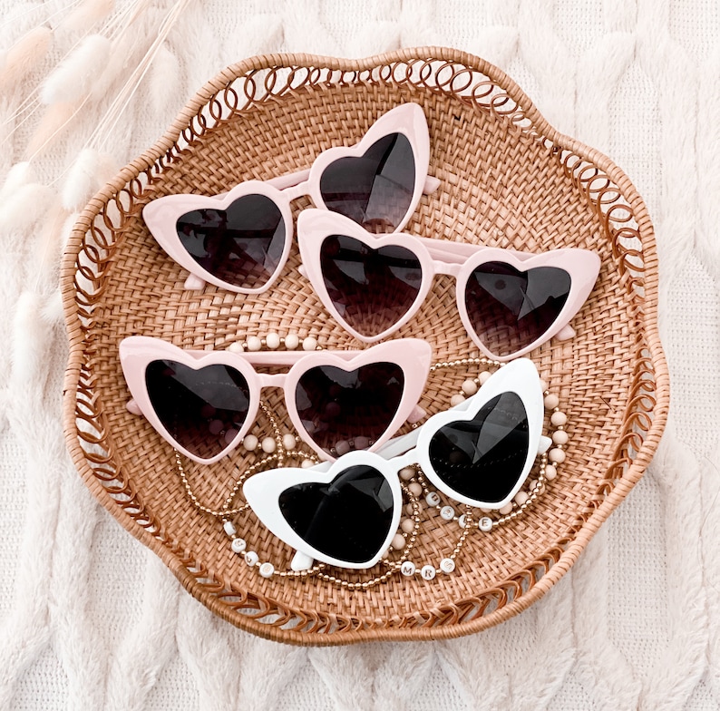 Heart Sunglasses Babe & Bride Sunglasses Bachelorette Party Sunglasses Beach Bachelorette Party Favors Bridal Shower Favors EB3347RTR image 10