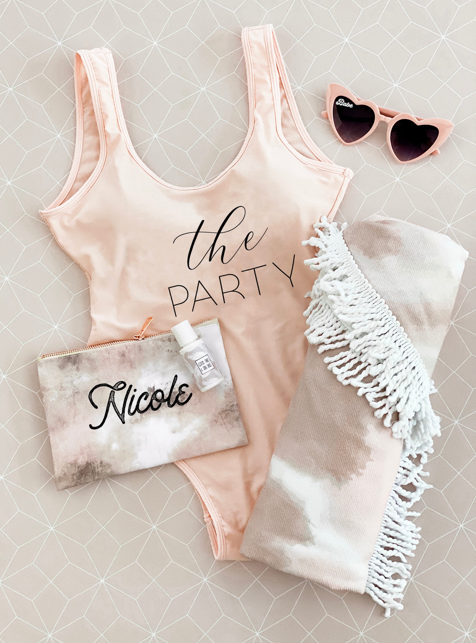 wife of the party one piece swimsuit