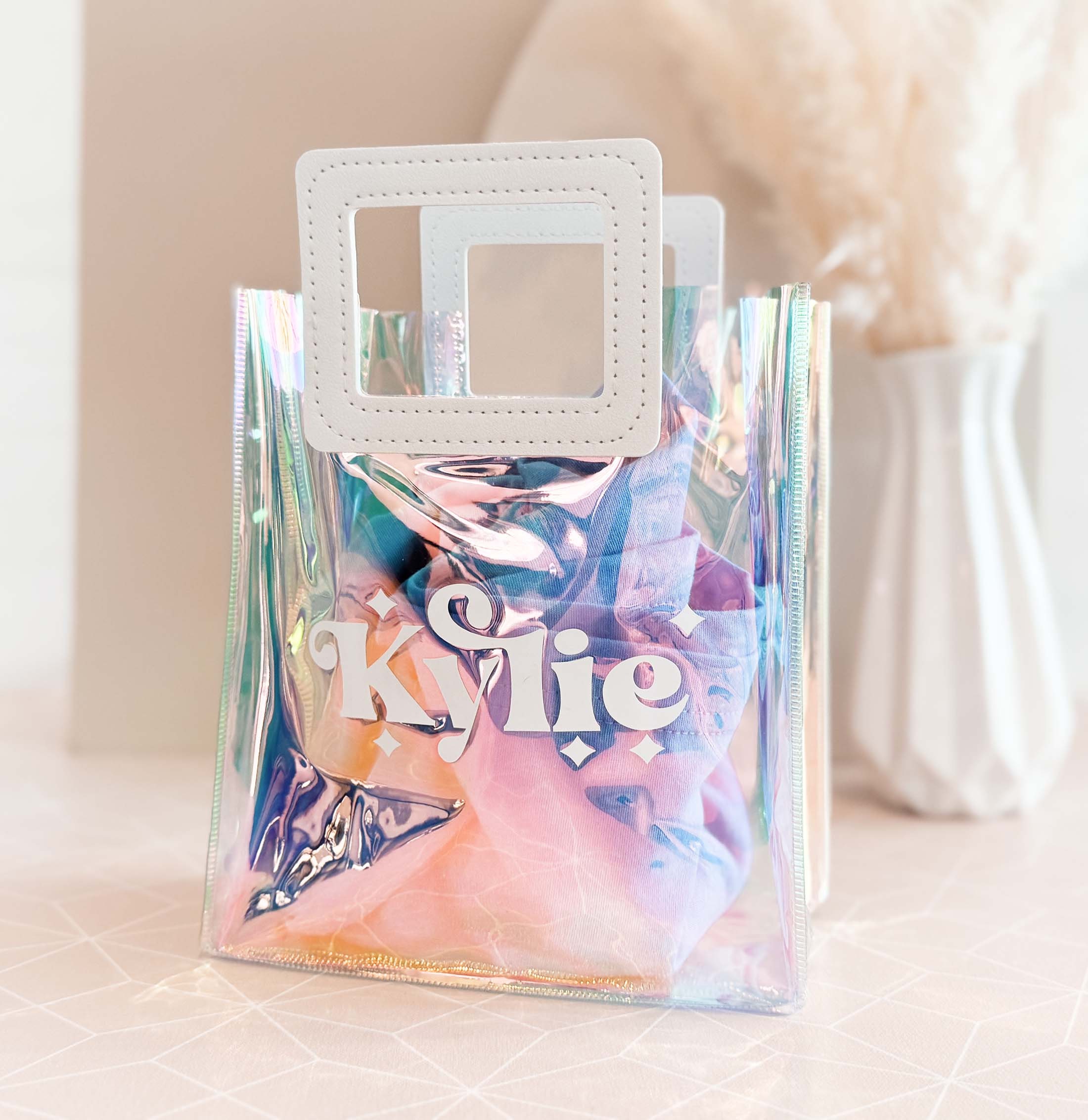 Personalized Clear Tote Gift Bag for Birthday Party Favors Retro Mini Tote Cute Gift Packaging for Friends Birthday Teen Girls EB3520RSP Etsy