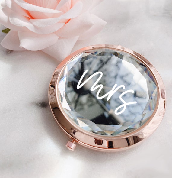 Bride Mirror Compacts - Mrs. Gifts Gem Compact Mirrors - Bridal Shower Gift for Bride To Be Gift Ideas - Wedding Gift for Bride (EB3341MRS) Il_570xn