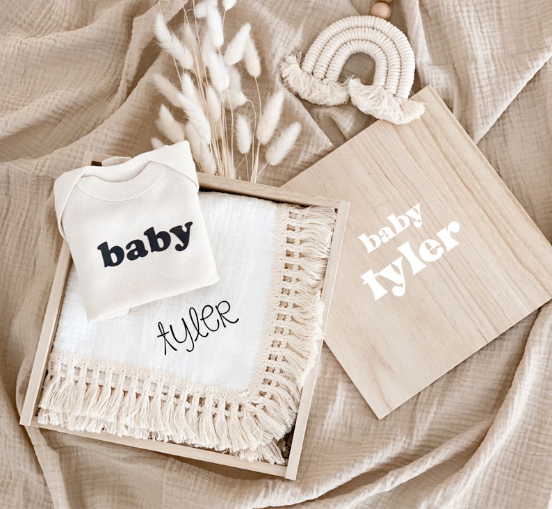 Baby Keepsake Gift Box Baby Shower Gift Box Baby's First Etsy