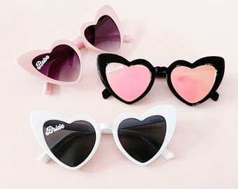 Heart Sunglasses Babe & Bride Sunglasses Bachelorette Party Sunglasses Beach Bachelorette Party Favors Bridal Shower Favors (EB3347RTR)