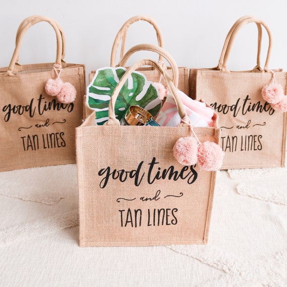 Bachelorette Party Bags Bachelorette Party Favors Beach Bachelorette Ideas  Bachelorette Party Gift Bags Good Times and Tan Lines (EB3259T)