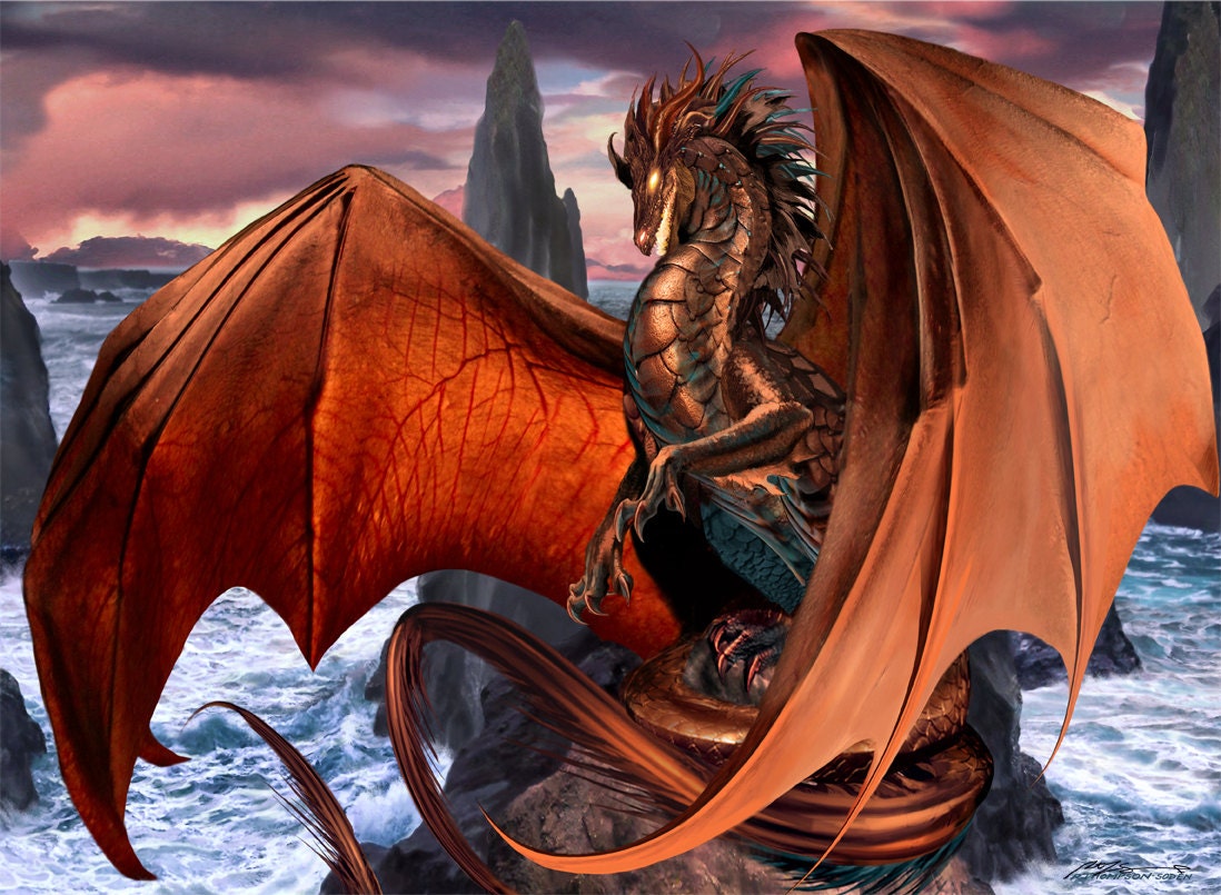 Fantastic Coppervein Dragon by Ruth ThompsonSoden Etsy