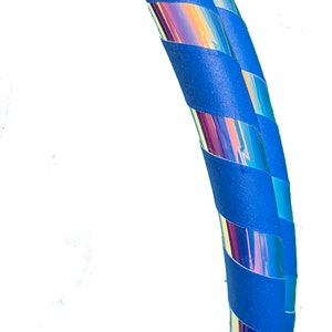 1 lb Light Weight Hula Hoop for Dance  Off- Body Moves Fun and Fitness sm 36 - med 38 - lrg 40 - Folds down to Travel & Carry! Electric Blue