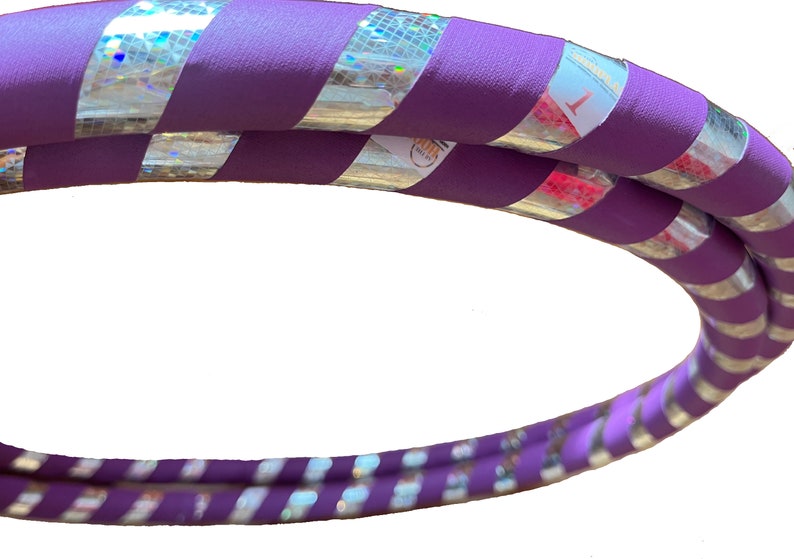 Adult 1 lb Weighted Hula Hoop for Hoop Dance Off Body Moves and Fitness Sm 36 med 38 lrg 40 folds for Travel & Carry USA made Purple