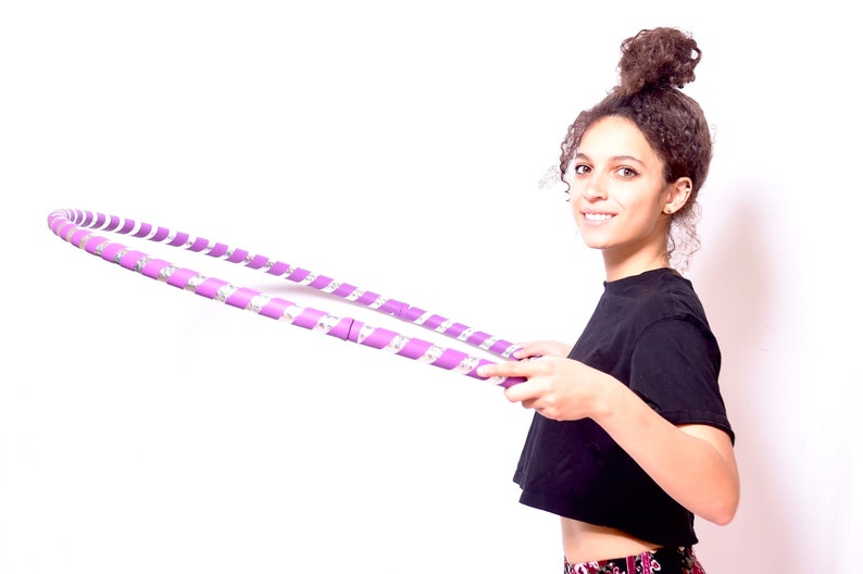 Adult 1.5 lb. Hula Hoop Purple Weighted Fitness Dance Workout Exercise Beginner Sm 36 Med 38 Lrg 40 inches. Get Your Middle Little Bild 6