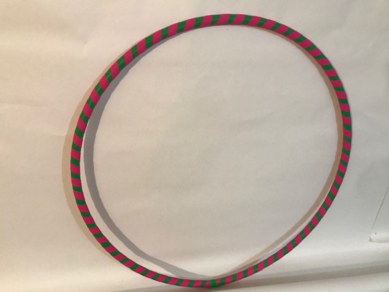 Pink green & bling Hula Hoop 1 1.5 LBS weighted for fitness dance fun. Beginners delight folds for travel. Get your middle little image 4
