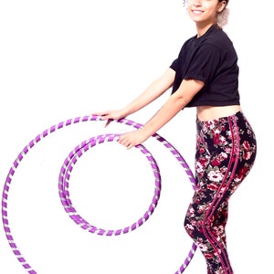 Adult 1.5 lb. Hula Hoop Purple Weighted Fitness Dance Workout Exercise Beginner Sm 36 Med 38 Lrg 40 inches. Get Your Middle Little Bild 7