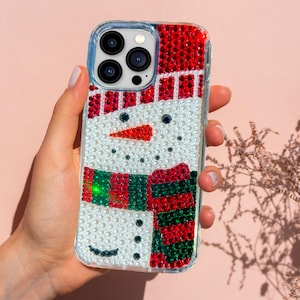 Pearl Snowman Bling Phone Case