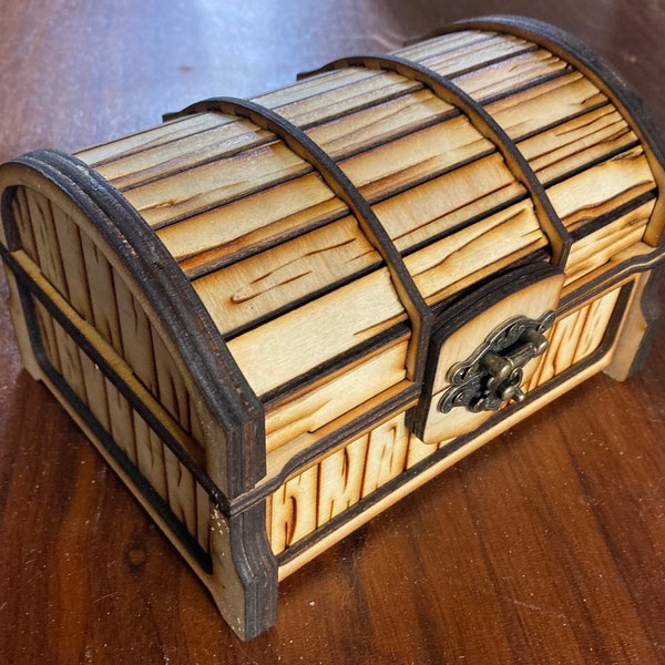 Wood Treasure Chest Etsy