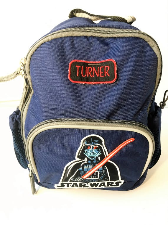 Pottery Barn Kids Mackenzie Backpack Darth Vader Patch Etsy