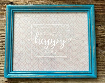 Turquoise  8x10 Distressed Frame