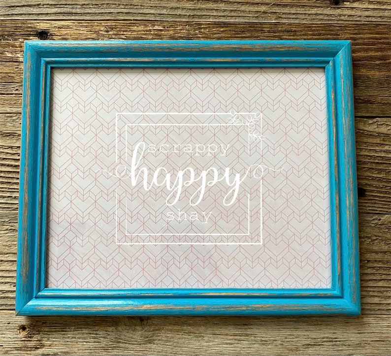 Turquoise 8x10 Distressed Frame image 1