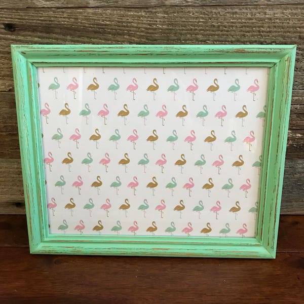 Mint Green 8x10  Distressed Frame