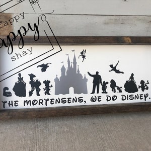 We Do Disney Family Name Wood Sign