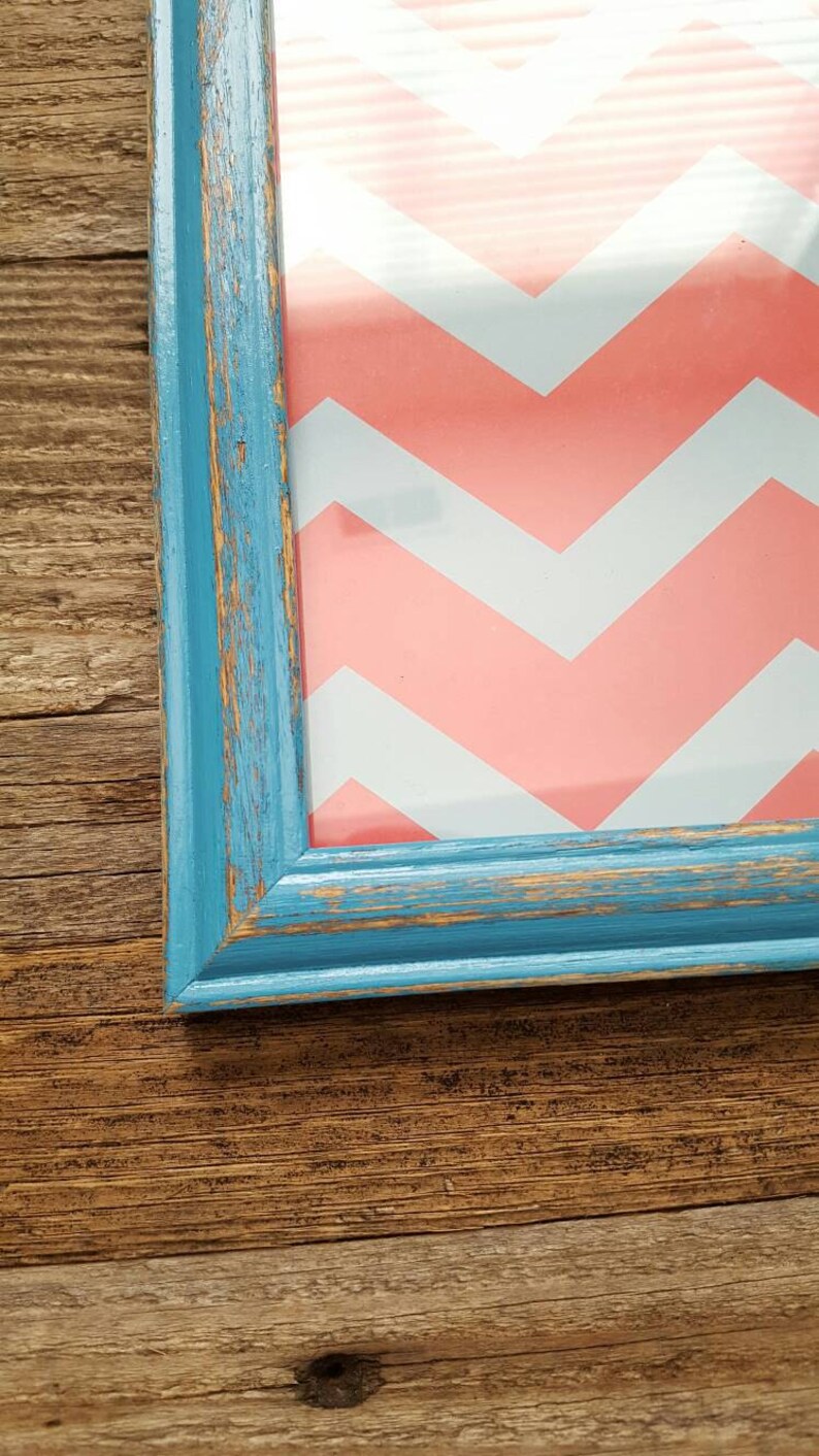 Turquoise 8x10 Distressed Frame image 5