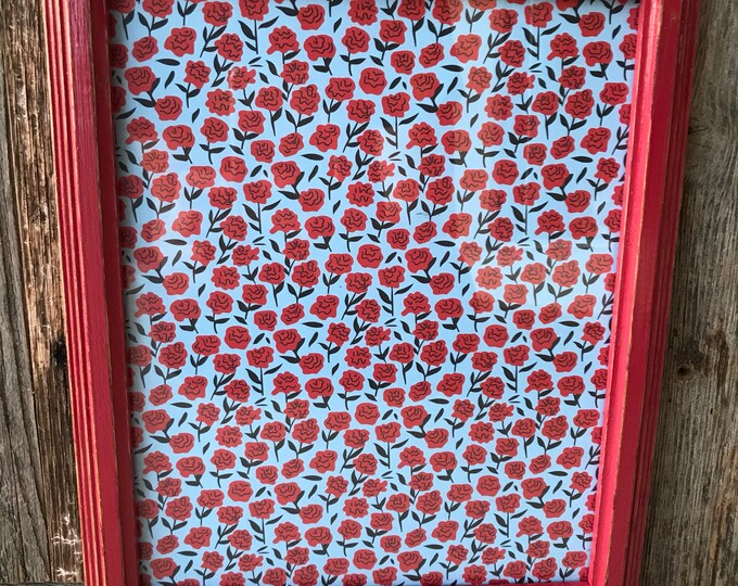 MOSAIC FRAME in Red Wave Mirrored Glass This 8x10 Frame is