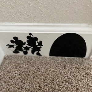 Mickey & Minnie Mousehole Vinyl Decal