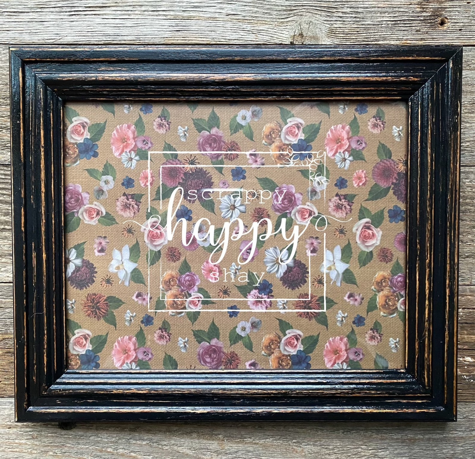 8x10 Black Distressed Frame Etsy
