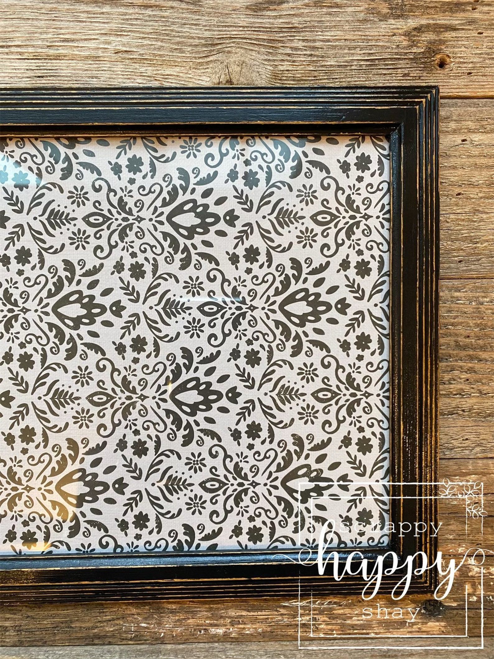 8x10 Black Distressed Frame Etsy