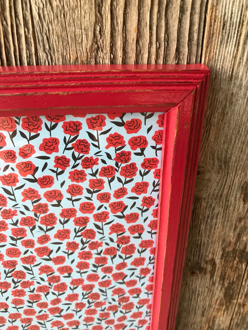 Red 8x10 Distressed Picture Frame Etsy