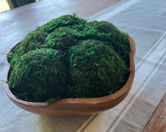 Bol de musgo de madera con borde natural