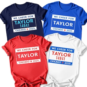 Personalized Chicago Cheer Crew Shirt, Marathon Support Crew Family, Chicago Bib Shirt, Personalized Chicago Support Crew, Chicago Race Bib