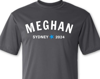 Chemise de course à pied Sydney, chemise personnalisée nom de Sydney, chemise d'entraînement Sydney, course Sydney, chemise d'entraînement marathon, cadeau pour coureur de Sydney