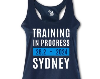 Débardeur de course Sydney 2024 | FORMATION EN COURS Sydney | Camisole d'entraînement Marathon | Débardeur d'entraînement Sydney | Débardeur de course Sydney