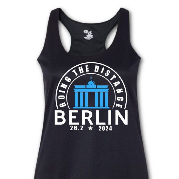 2024 Berlin Running Singlet | GOING THE DISTANCE Berlin | Marathon Training Singlet, Berlin Running Tank, Berlin Runner, Run Berlin, Run Ber