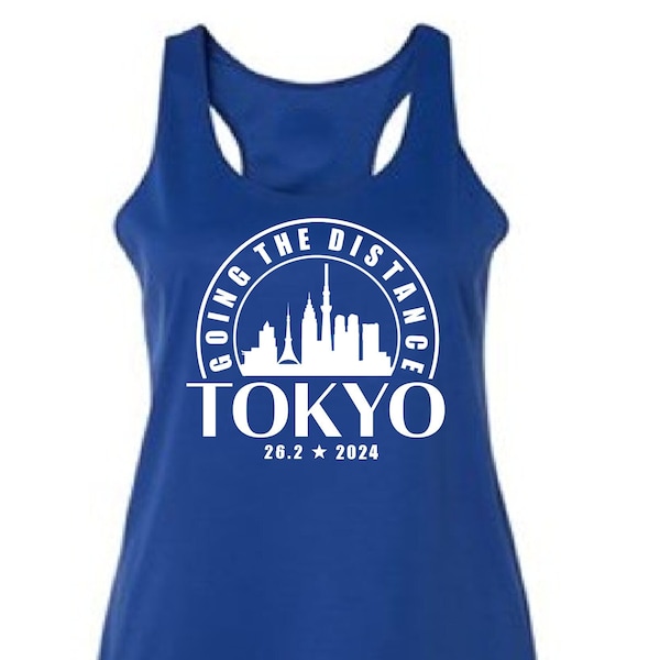 2024 Tokyo Running Singlet, GOING THE DISTANCE Tokyo, Tokyo Running Tank, Run Tokyo, Marathon Training Tank