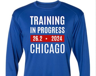 Chicago Running Shirt, Marathon Training Long Sleeve Running Top